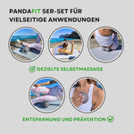 PandaFit Faszienrollen Set – Produktfoto auf weißem Hintergrund, Gesamtansicht