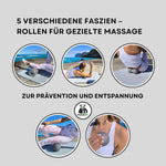 Überblick PandaFit Faszienrollen – fünf Anwendungen für Prävention und Entspannung am ganzen Körper